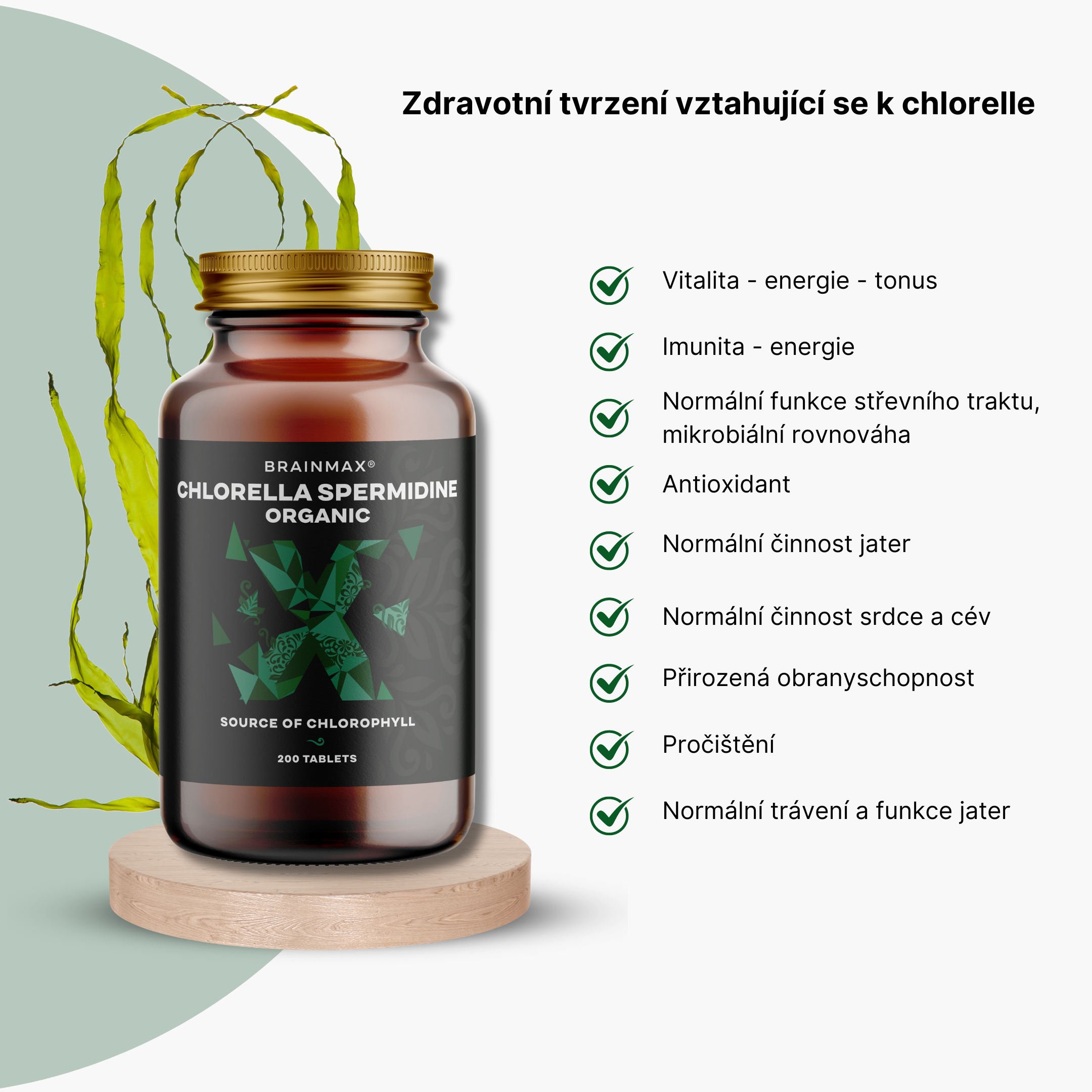 Chlorella Spermidine Organic Tablets